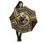West Coast Eagles Umbrella Indigenous Monochrome Dot Art Mascot Style