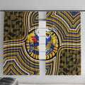 West Coast Eagles Window Curtain Indigenous Monochrome Dot Art Mascot Style