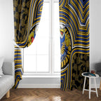 West Coast Eagles Window Curtain Indigenous Monochrome Dot Art Mascot Style