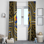 West Coast Eagles Window Curtain Indigenous Monochrome Dot Art Mascot Style