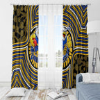 West Coast Eagles Window Curtain Indigenous Monochrome Dot Art Mascot Style
