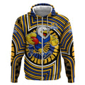 West Coast Eagles Zip Hoodie Indigenous Monochrome Dot Art Mascot Style