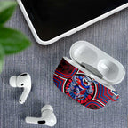 Western Bulldogs AirPods Case Indigenous Monochrome Dot Art Mascot Style