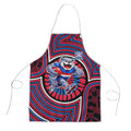 Western Bulldogs Apron Indigenous Monochrome Dot Art Mascot Style