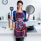 Western Bulldogs Apron Indigenous Monochrome Dot Art Mascot Style