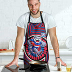 Western Bulldogs Apron Indigenous Monochrome Dot Art Mascot Style