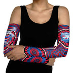 Western Bulldogs Arm Sleeves Indigenous Monochrome Dot Art Mascot Style