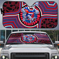 Western Bulldogs Auto Sun Shade Indigenous Monochrome Dot Art Mascot Style
