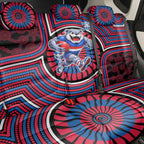 Western Bulldogs Back Car Seat Cover Indigenous Monochrome Dot Art Mascot Style