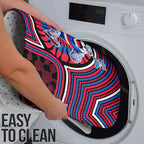 Western Bulldogs Bathroom Set Indigenous Monochrome Dot Art Mascot Style