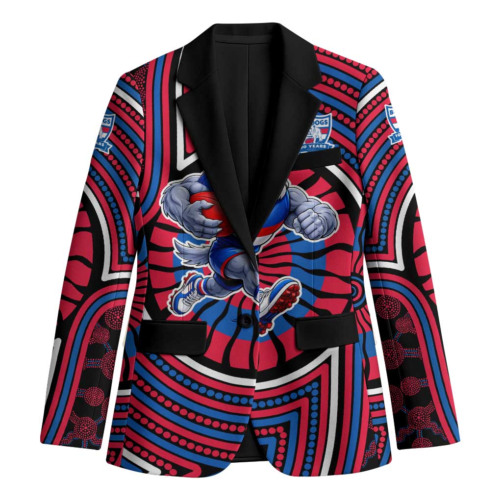 Western Bulldogs Blazer Indigenous Monochrome Dot Art Mascot Style