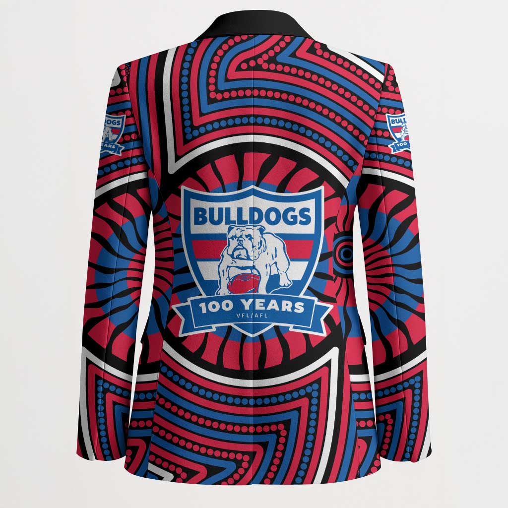 Western Bulldogs Blazer Indigenous Monochrome Dot Art Mascot Style