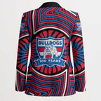 Western Bulldogs Blazer Indigenous Monochrome Dot Art Mascot Style