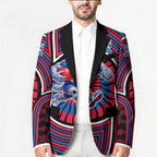 Western Bulldogs Blazer Indigenous Monochrome Dot Art Mascot Style