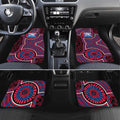 Western Bulldogs Car Mats Indigenous Monochrome Dot Art Mascot Style