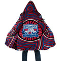 Western Bulldogs Cloak Indigenous Monochrome Dot Art Mascot Style