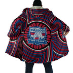 Western Bulldogs Cloak Indigenous Monochrome Dot Art Mascot Style