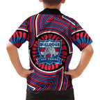 Western Bulldogs Kid Hawaiian Shirt Indigenous Monochrome Dot Art Mascot Style