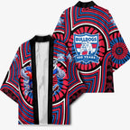 Western Bulldogs Kimono Indigenous Monochrome Dot Art Mascot Style