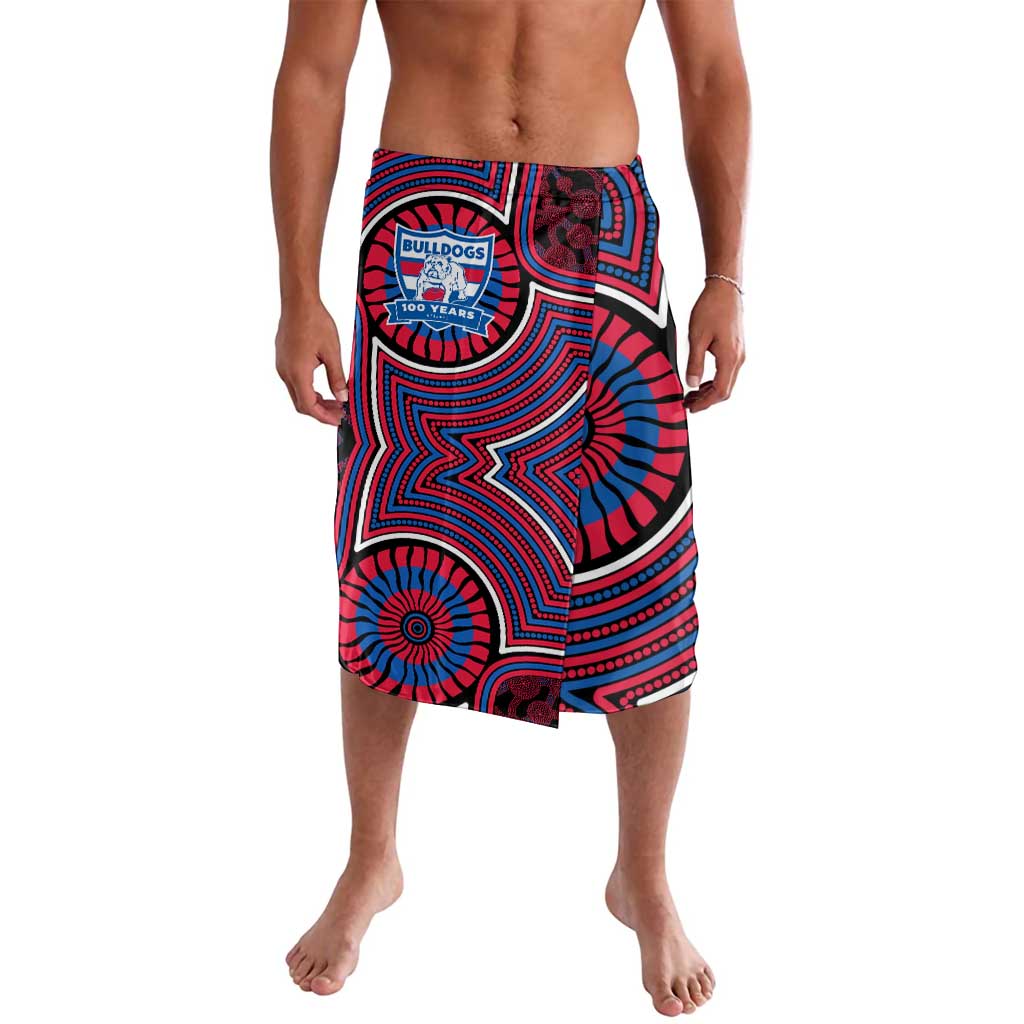 Western Bulldogs Lavalava Indigenous Monochrome Dot Art Mascot Style