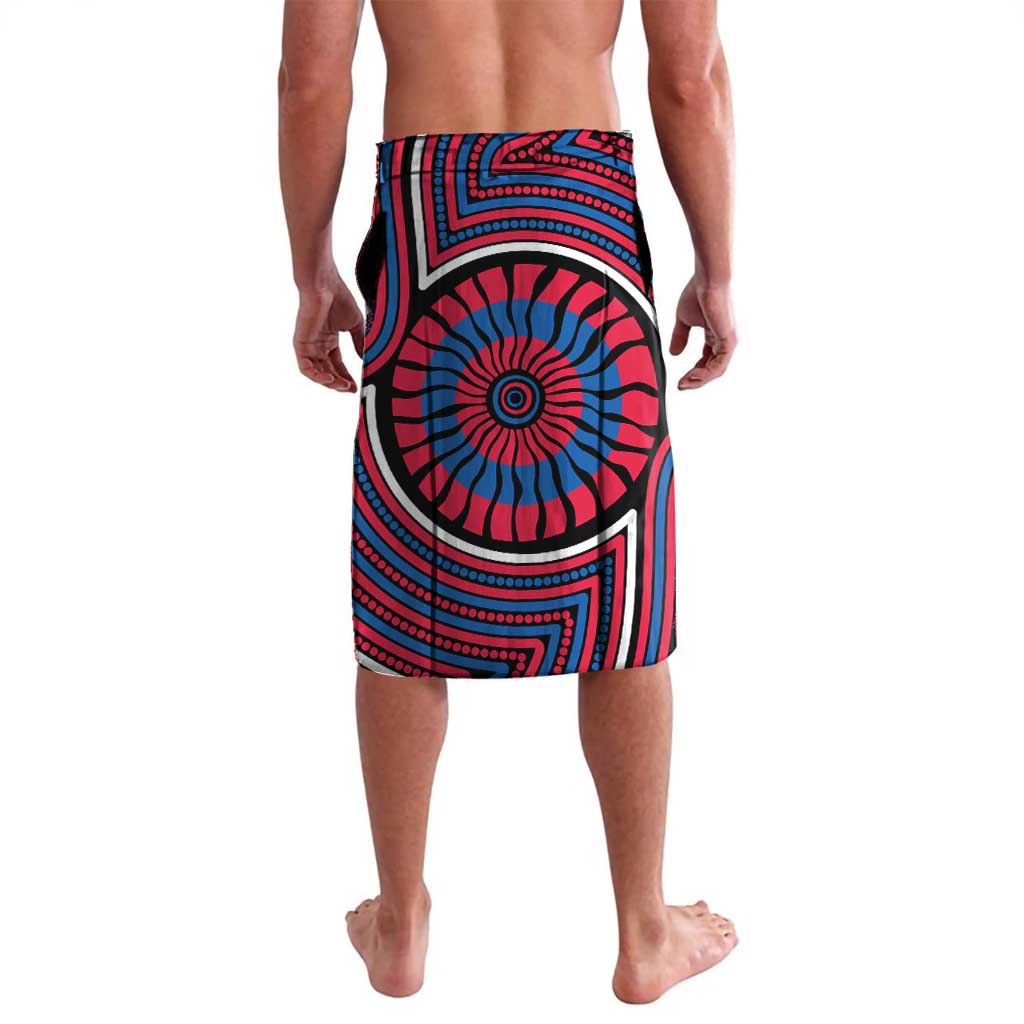 Western Bulldogs Lavalava Indigenous Monochrome Dot Art Mascot Style