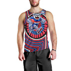 Western Bulldogs Men Tank Top Indigenous Monochrome Dot Art Mascot Style