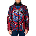 Western Bulldogs Padded Jacket Indigenous Monochrome Dot Art Mascot Style