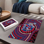 Western Bulldogs Puzzle Indigenous Monochrome Dot Art Mascot Style