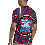 Western Bulldogs Rugby Jersey Indigenous Monochrome Dot Art Mascot Style