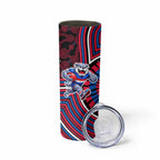 Western Bulldogs Skinny Tumbler Indigenous Monochrome Dot Art Mascot Style