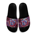 Western Bulldogs Slide Sandals Indigenous Monochrome Dot Art Mascot Style