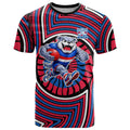 Western Bulldogs T Shirt Indigenous Monochrome Dot Art Mascot Style