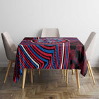 Western Bulldogs Tablecloth Indigenous Monochrome Dot Art Mascot Style