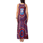 Western Bulldogs Tank Maxi Dress Indigenous Monochrome Dot Art Mascot Style