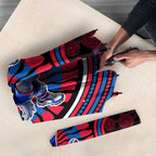 Western Bulldogs Umbrella Indigenous Monochrome Dot Art Mascot Style