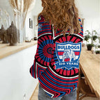 Western Bulldogs Women Casual Shirt Indigenous Monochrome Dot Art Mascot Style