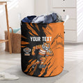 Personalized Wests Tigers Laundry Basket Dynamic Lightning Mascot Rugby Australia