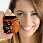 Personalized Wests Tigers AirPods Case Dynamic Lightning Mascot Rugby Australia