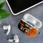 Personalized Wests Tigers AirPods Case Dynamic Lightning Mascot Rugby Australia