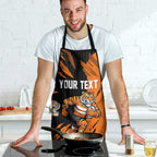 Personalized Wests Tigers Apron Dynamic Lightning Mascot Rugby Australia