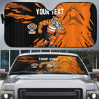 Personalized Wests Tigers Auto Sun Shade Dynamic Lightning Mascot Rugby Australia