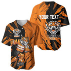 Personalized Wests Tigers Baseball Jersey Dynamic Lightning Mascot Rugby Australia