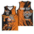 Personalized Wests Tigers Basketball Jersey Dynamic Lightning Mascot Rugby Australia