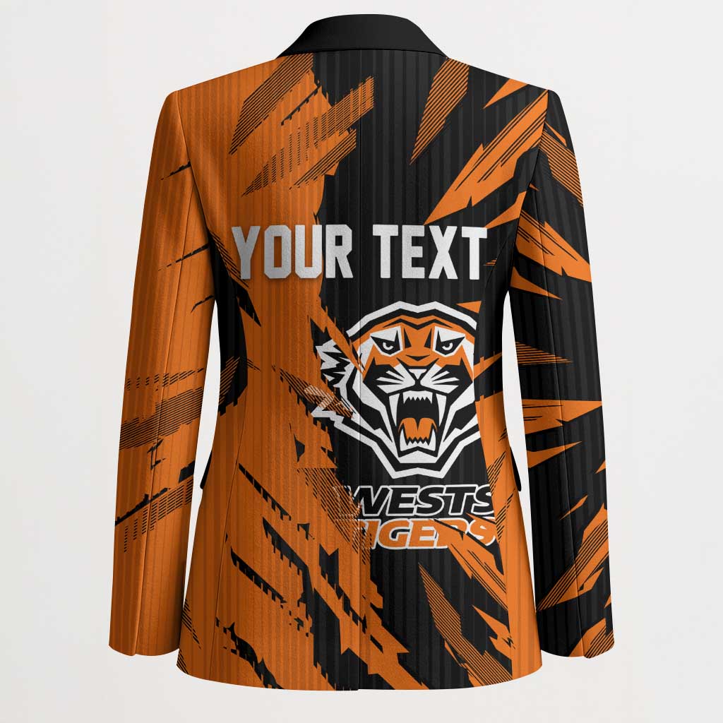 Personalized Wests Tigers Blazer Dynamic Lightning Mascot Rugby Australia
