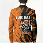 Personalized Wests Tigers Blazer Dynamic Lightning Mascot Rugby Australia