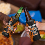 Personalized Wests Tigers 4 in 1 Can Cooler Tumbler Dynamic Lightning Mascot Rugby Australia