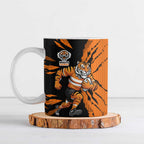 Personalized Wests Tigers Ceramic Mug Dynamic Lightning Mascot Rugby Australia