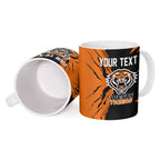 Personalized Wests Tigers Ceramic Mug Dynamic Lightning Mascot Rugby Australia