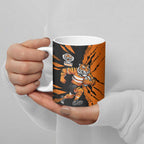 Personalized Wests Tigers Ceramic Mug Dynamic Lightning Mascot Rugby Australia