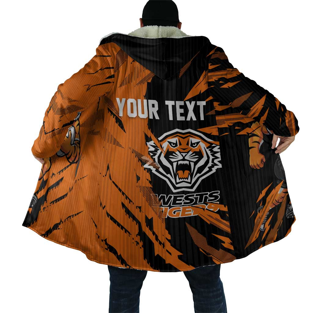 Personalized Wests Tigers Cloak Dynamic Lightning Mascot Rugby Australia